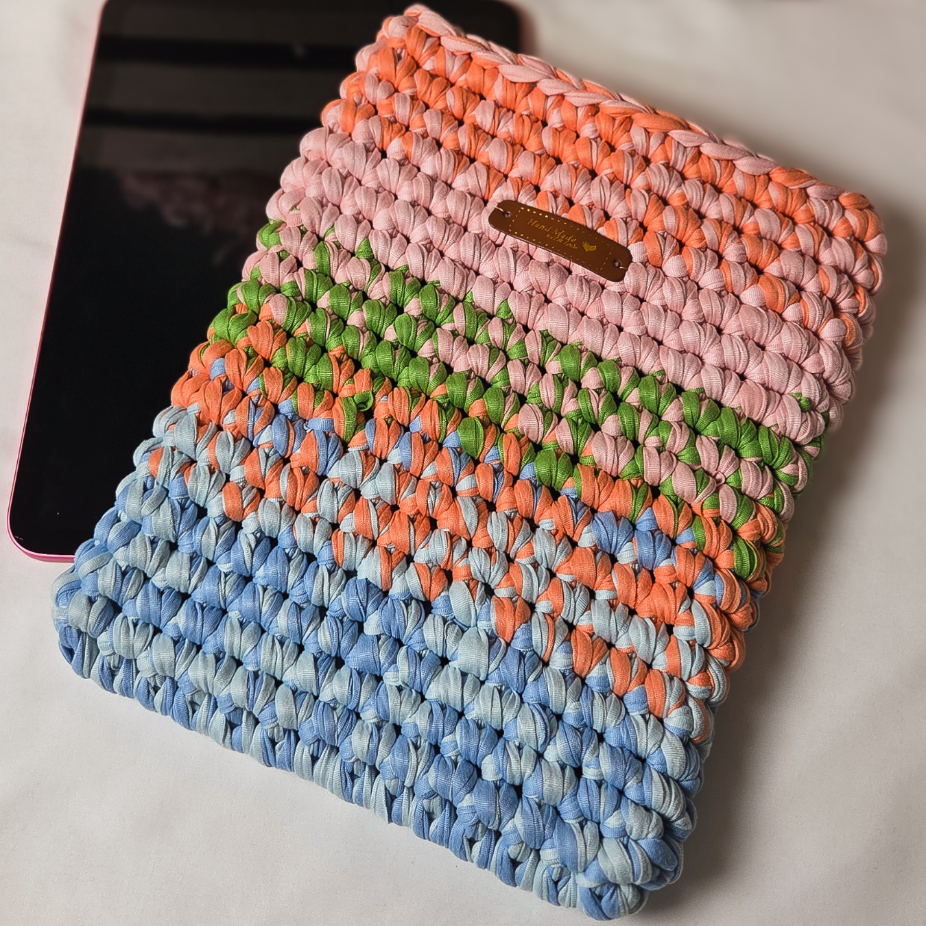 Crochet Tablet Cover-Macaroon Colors