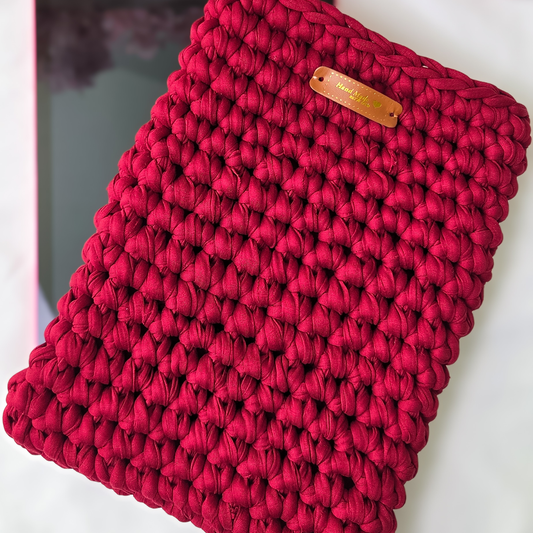 Ruby Red Crochet iPad Sleeve