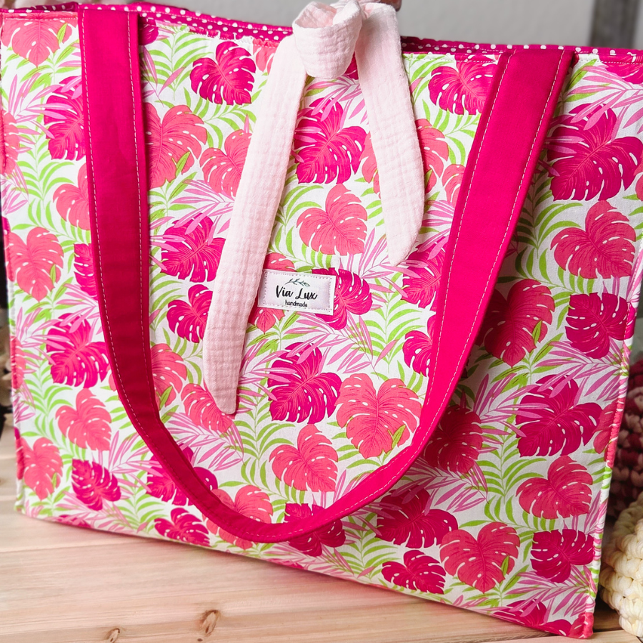 Pink Palm Tropical Everyday Tote