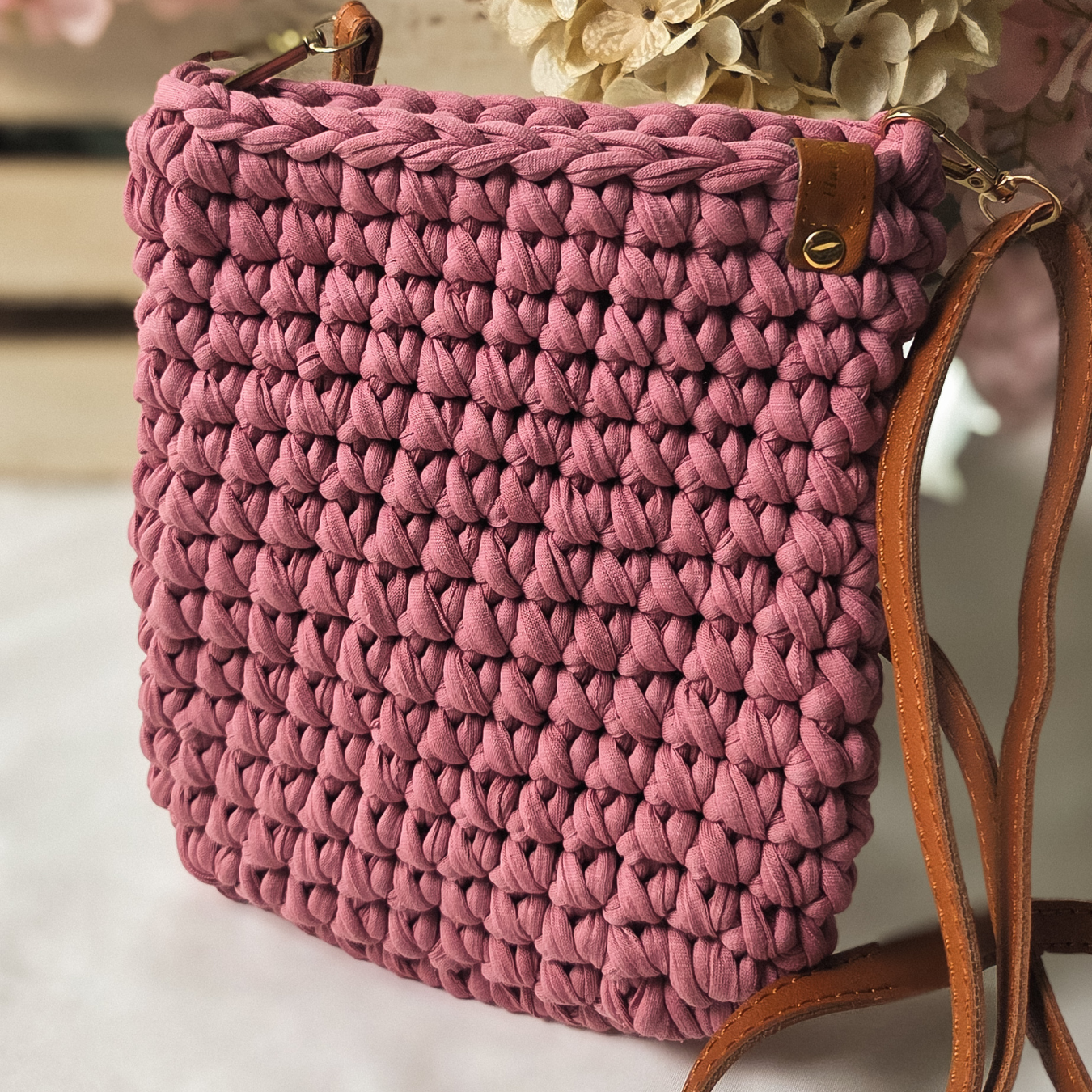 Crochet Crossbody Bag-Your New Everyday Essential-Pink