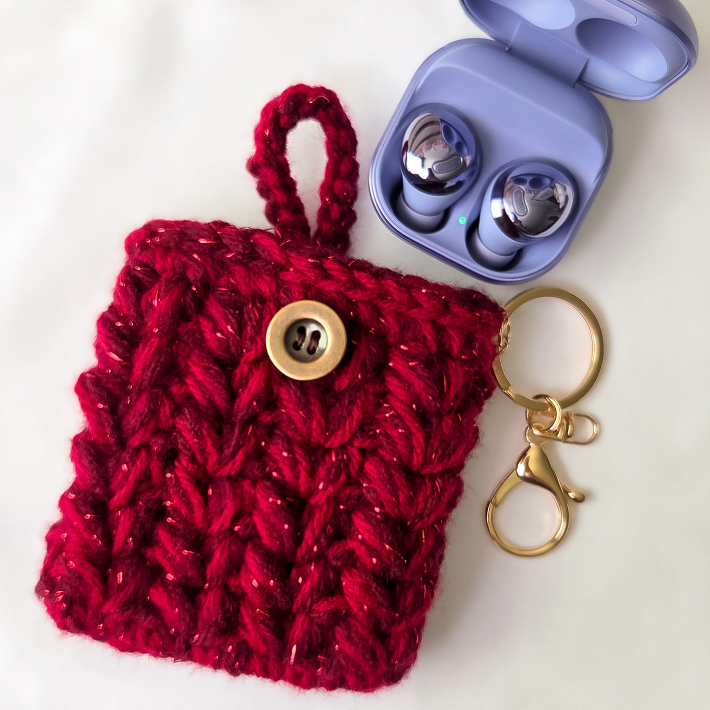 Crochet Tablet Cover & Earbud Case