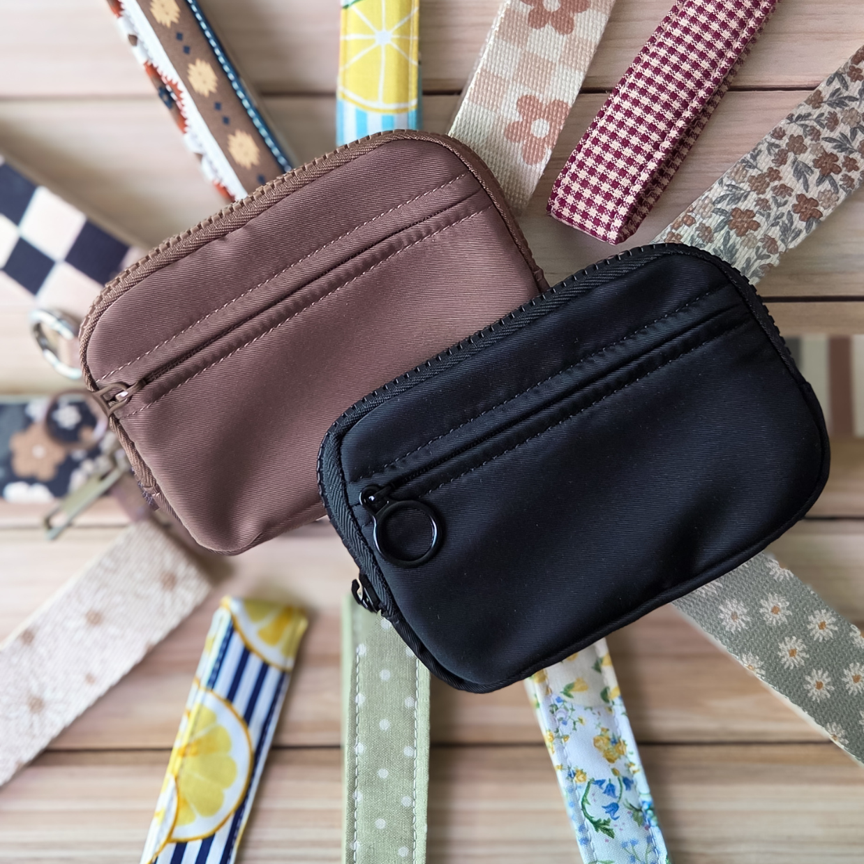 Keychain Wallet Wrist Lanyard, Wallet Keychain Set