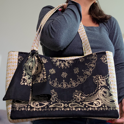 Golden Bandana Tote Bag