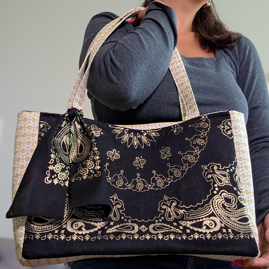 Golden Bandana Tote Bag