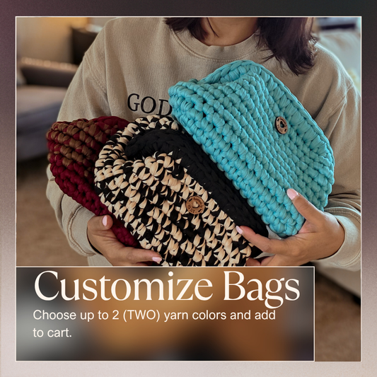 **CUSTOMIZE** Your Crochet Bag-Choose Your Yarn Colors