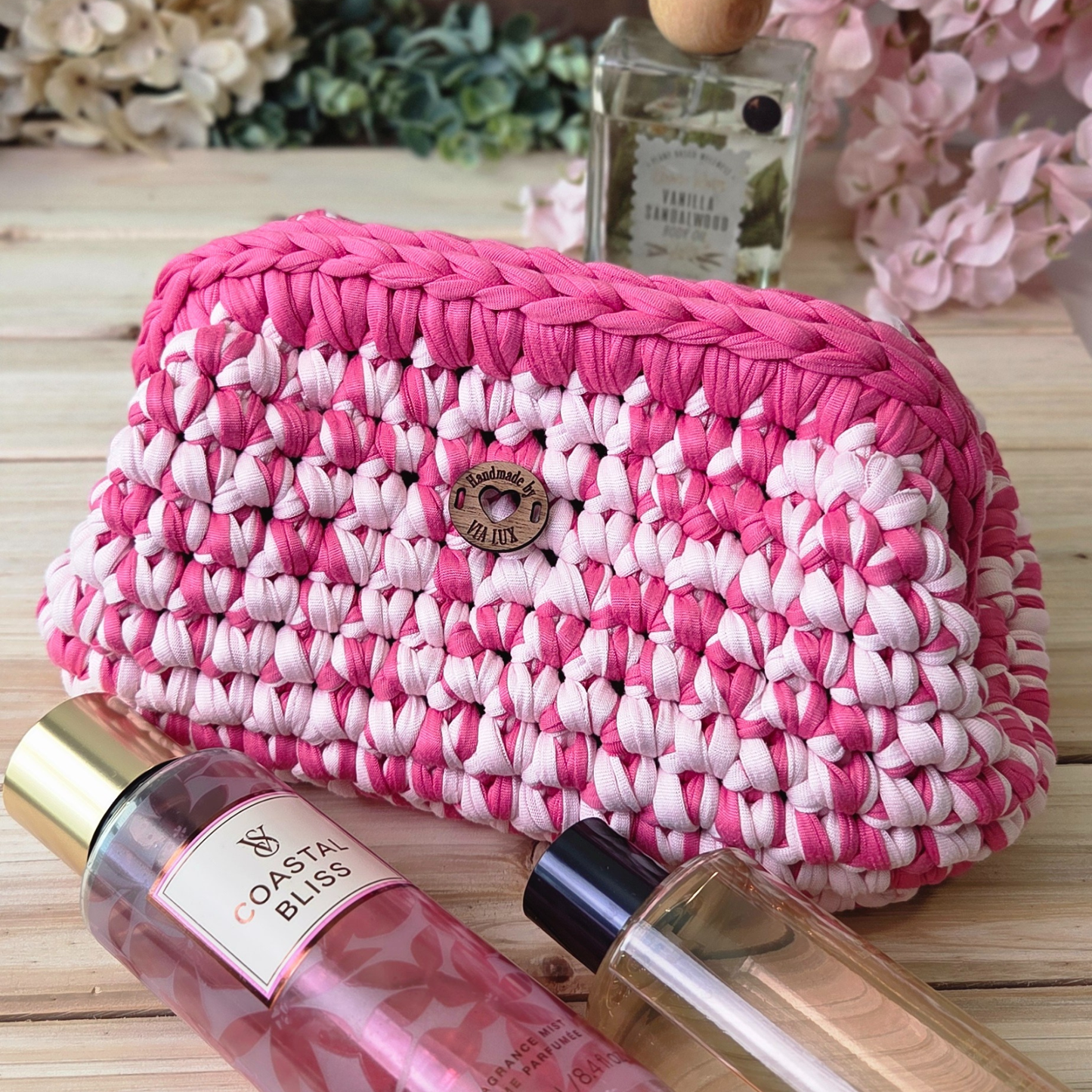 Strawberry Cream Amelia Crochet Clutch Bag