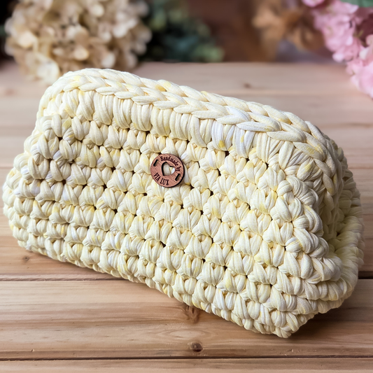 Sunshine Yellow Crochet Clutch-Bag