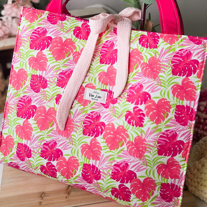 Pink Palm Tropical Everyday Tote
