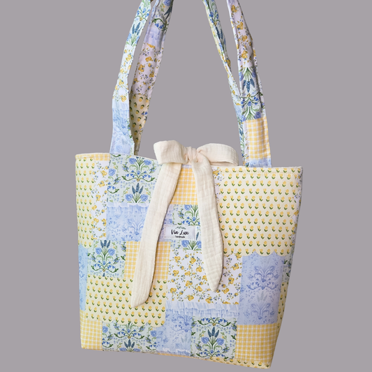 Yellow Patchwork Tote Bag