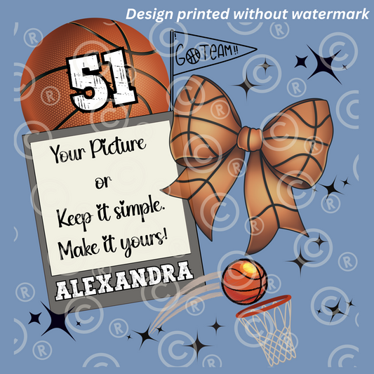 Basketball Mom/Fan Personalization Custom Graphic T-Shirt