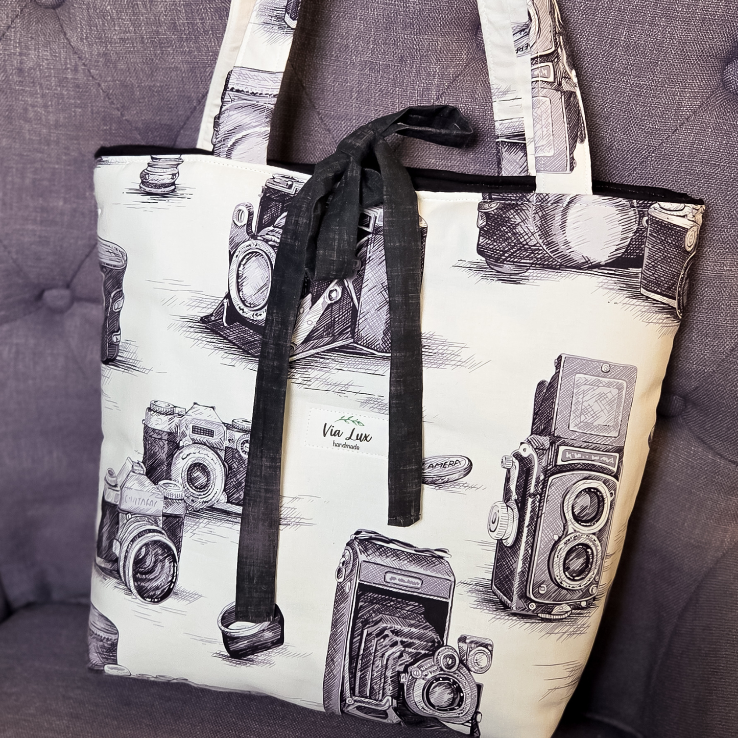 Vintage Camera Tote Bag