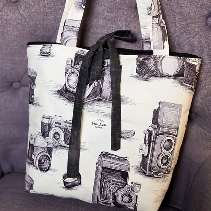 Vintage Camera Tote Bag