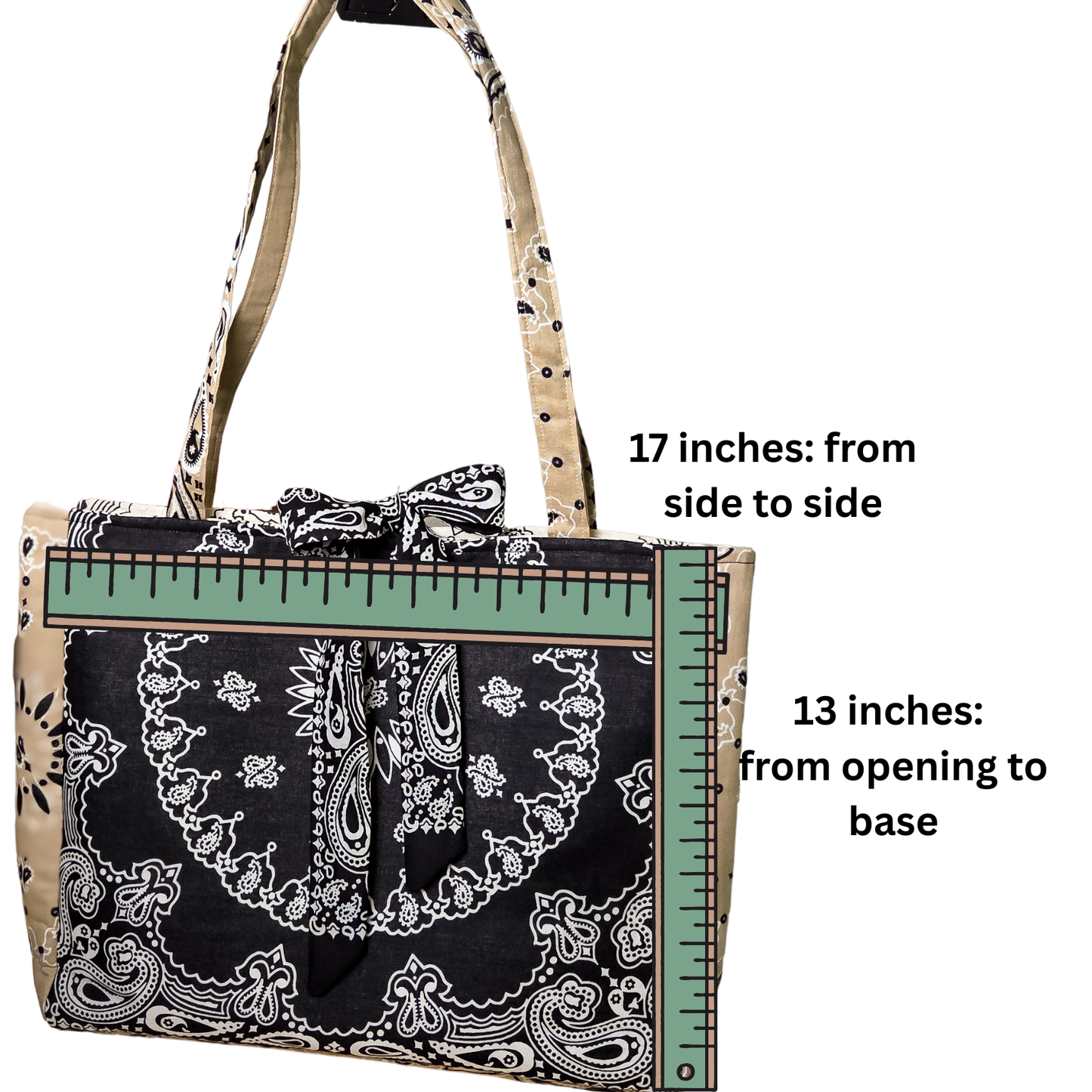 *NEW* Medium Sized- Customize your Bandana Tote-Choose your colors