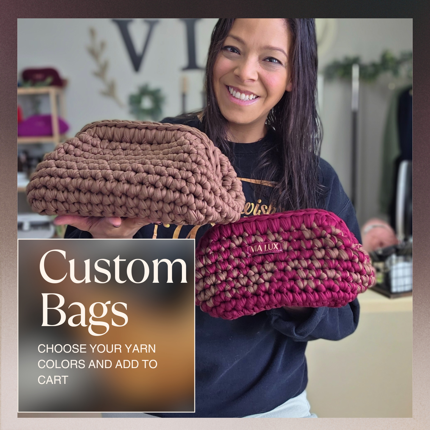 **CUSTOMIZE** Your Crochet Bag-Choose Your Yarn Colors