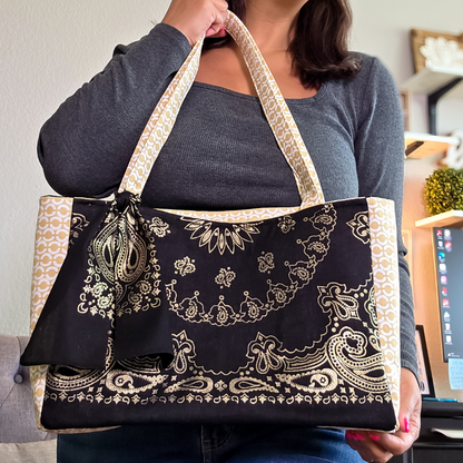 Golden Bandana Tote Bag