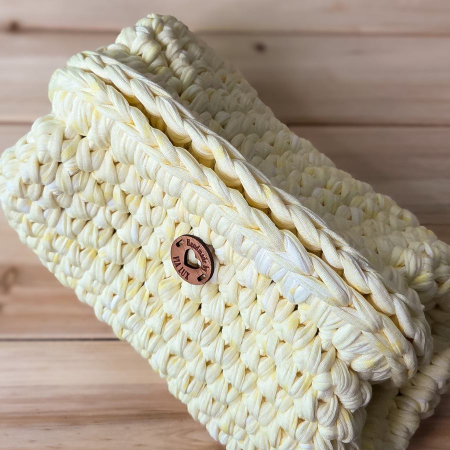 Sunshine Yellow Crochet Clutch-Bag