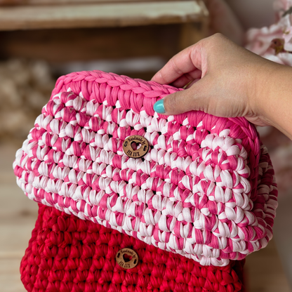 Strawberry Cream Amelia Crochet Clutch Bag
