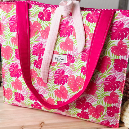 Pink Palm Tropical Everyday Tote