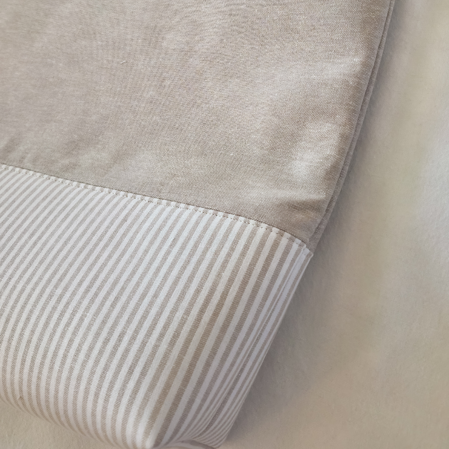 Neutral Stripes Cotton Tote Bag