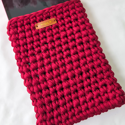 Ruby Red Crochet iPad Sleeve