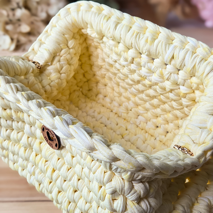 Sunshine Yellow Crochet Clutch-Bag