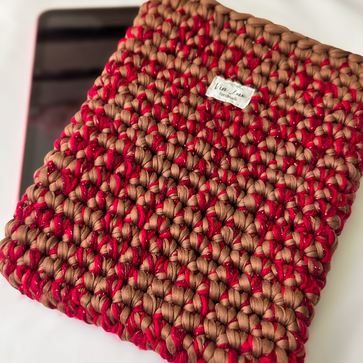 Crochet Tablet Cover & Earbud Case