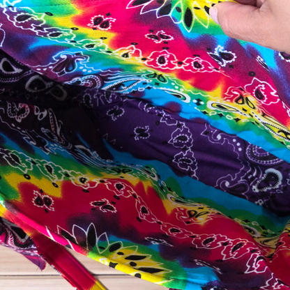 Tie-Dye Vibrant Colors Bandana Tote-Small
