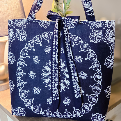 *NEW* Amelia Bandana Tote Bag- Customize your Bandana Tote-Choose your colors