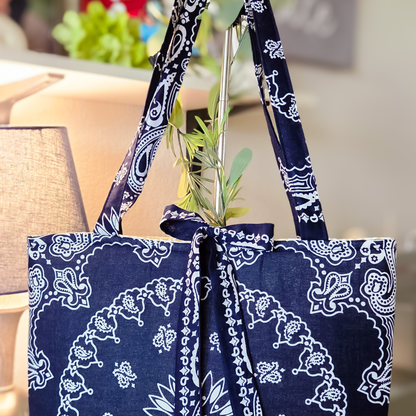 *NEW* Amelia Bandana Tote Bag- Customize your Bandana Tote-Choose your colors