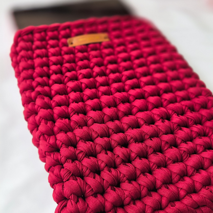 Ruby Red Crochet iPad Sleeve