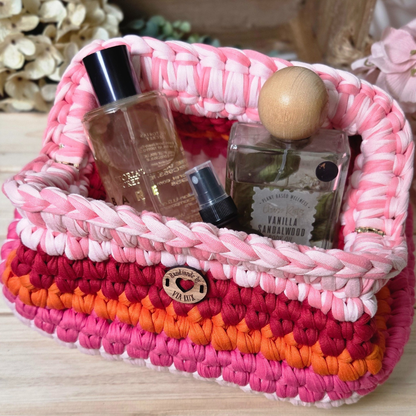 Pink Sunset Amelia Crochet Clutch Bag