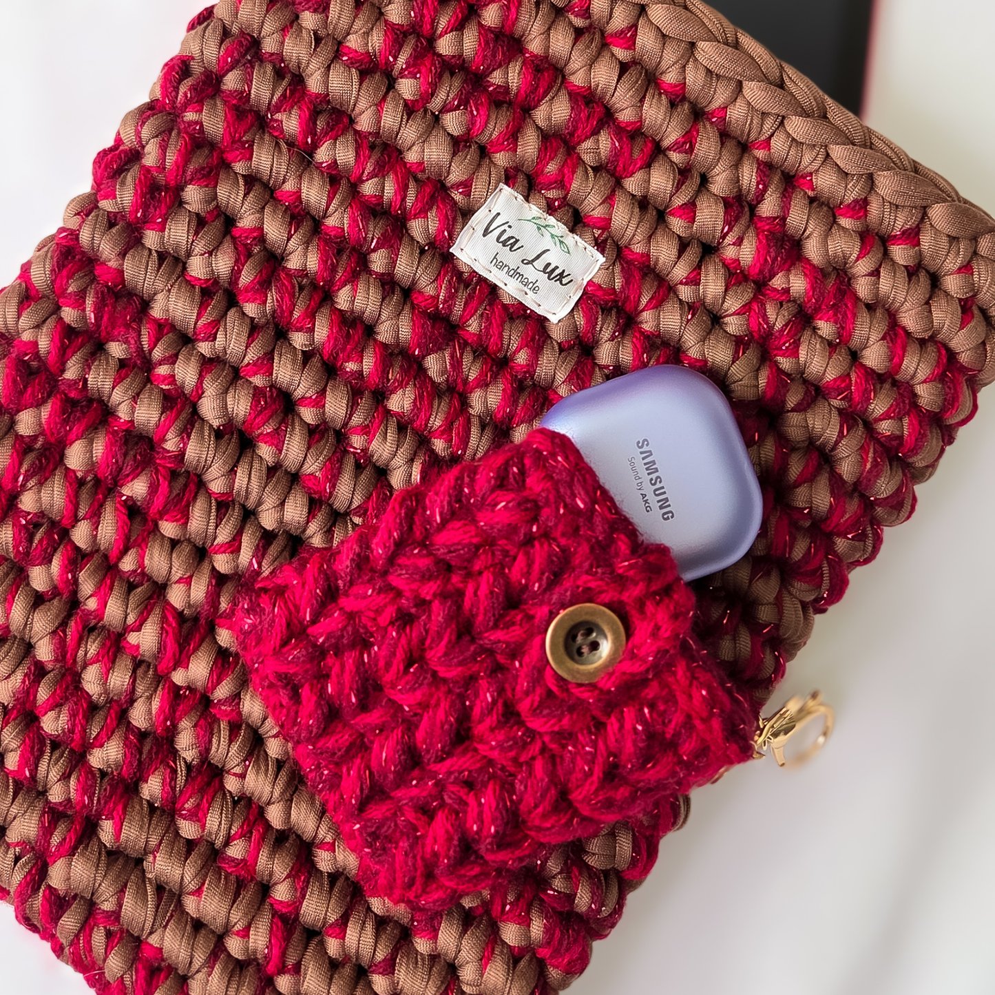 Crochet Tablet Cover & Earbud Case