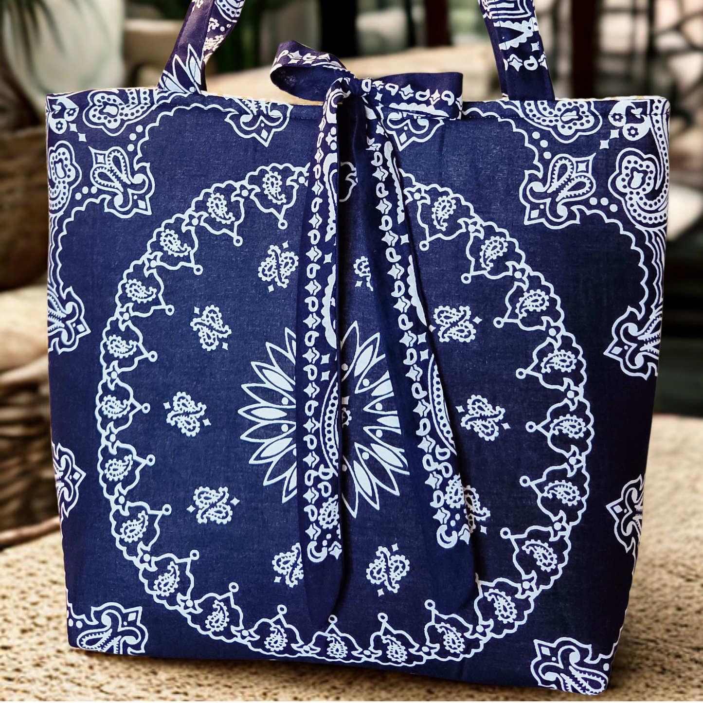 *NEW* Amelia Bandana Tote Bag- Customize your Bandana Tote-Choose your colors