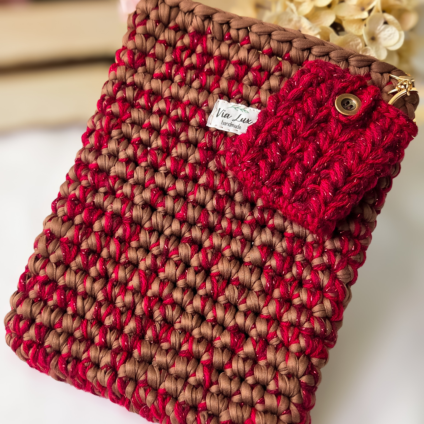 Crochet Tablet Cover & Earbud Case