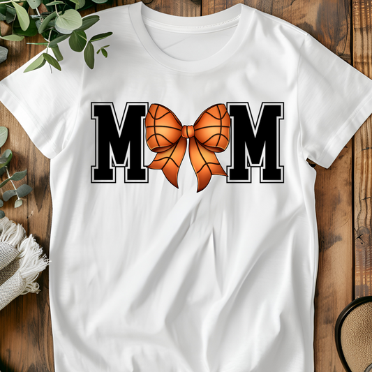 Basketball Coquette Mom Short Sleeve T-Shirt