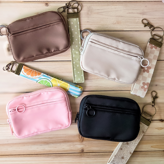 Keychain Wallet Wrist Lanyard, Wallet Keychain Set