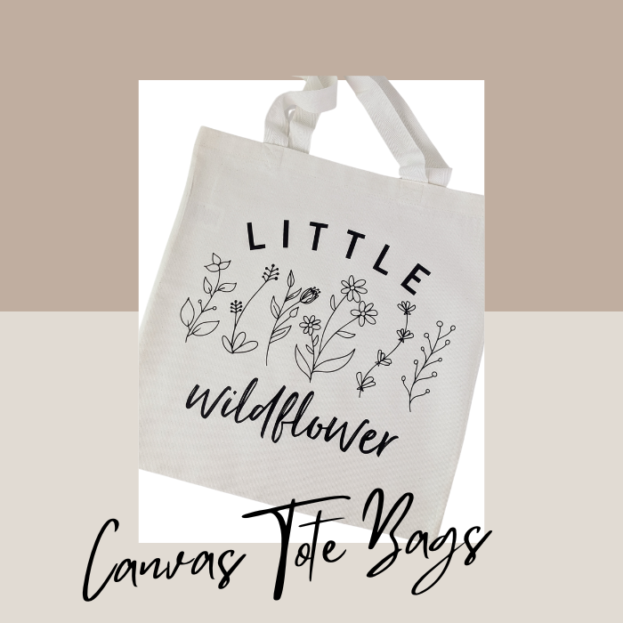 Little Wildflower Canvas Tote Bag