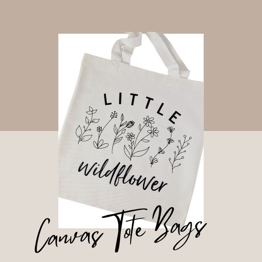 Little Wildflower Canvas Tote Bag