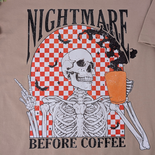 Nightmare before Coffee Short Sleeve T-Shirt