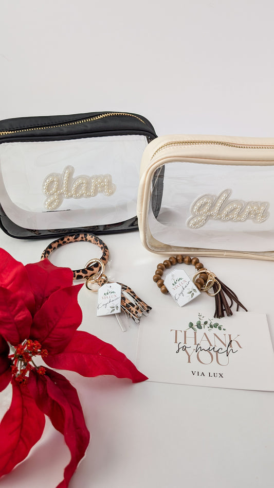 Makeup Bag and Keychain Gift Box