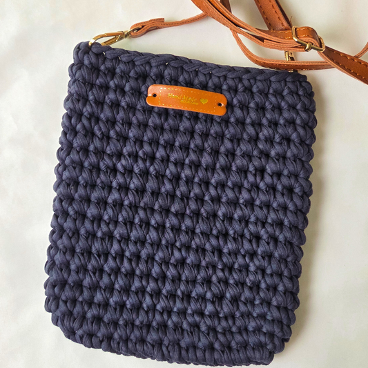Crochet Crossbody Bag-Your New Everyday Essential-Navy Blue