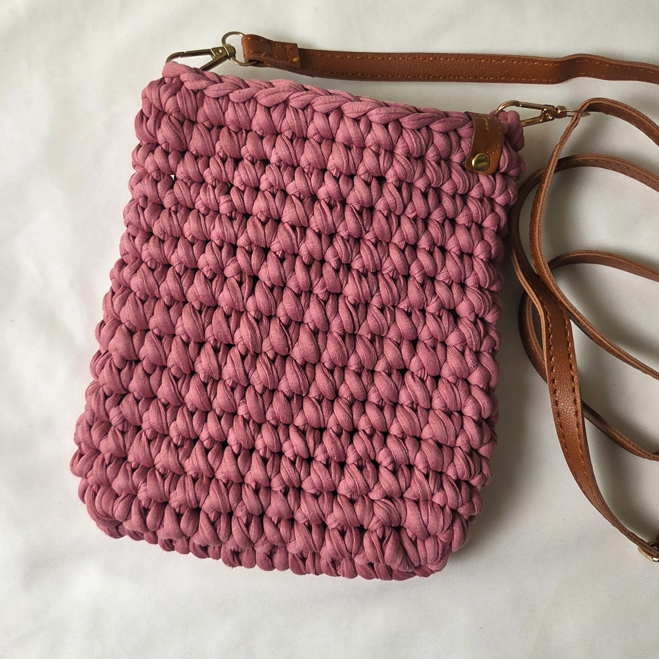 Crochet Crossbody Bag-Your New Everyday Essential-Pink