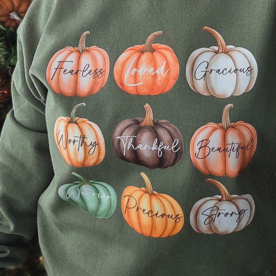 Pumpkin Affirmations Pullover Sweatshirt