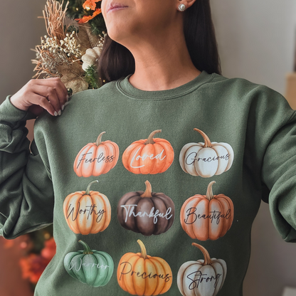 Pumpkin Affirmations Pullover Sweatshirt