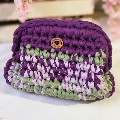 Purple, Sage & Lilac Crochet Clutch-VIA LUX Exclusive