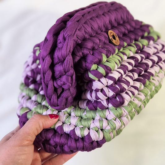 Purple, Sage & Lilac Crochet Clutch-VIA LUX Exclusive