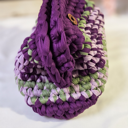 Purple, Sage & Lilac Crochet Clutch-VIA LUX Exclusive