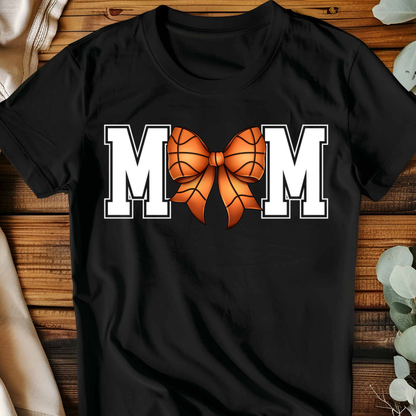 Basketball Coquette Mom Short Sleeve T-Shirt